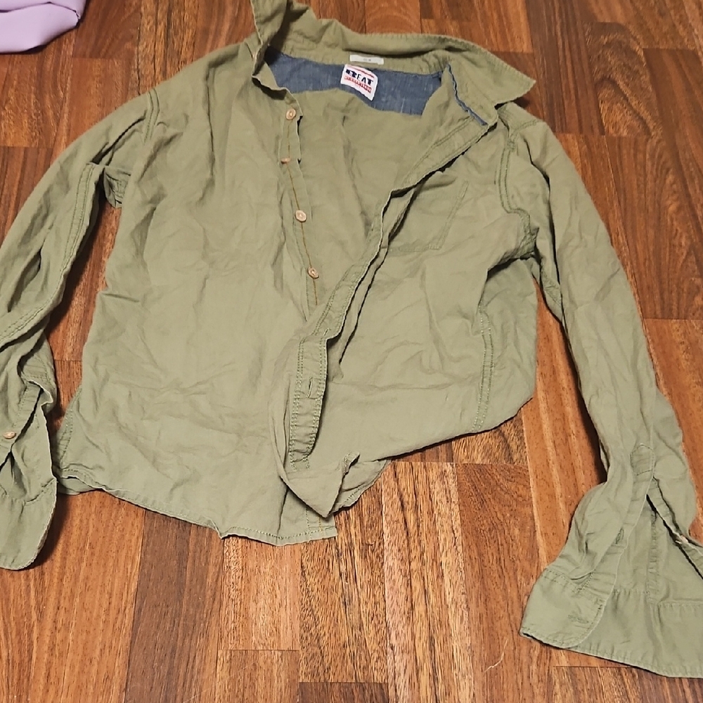 Pepe Jeans Khaki and Denim Shirt